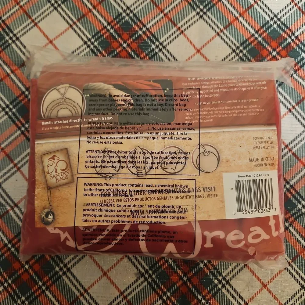 Santa's Bags Wreath Storage Bag